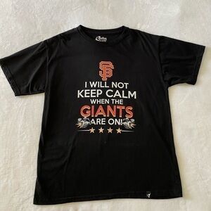 GIANTS Tee Shirt I Will Not Keep Calm When The Giants Are On! Size Large